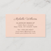 バラ金ゴールドカモフラージュフェイクグリッタープロフェッショナル 名刺 (裏面)