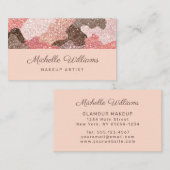 バラ金ゴールドカモフラージュフェイクグリッタープロフェッショナル 名刺 (正面/裏面)