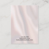 バラ金ゴールドカラーシフトシルクイヤリングディスプレイカード 名刺 (裏面)