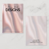 バラ金ゴールドカラーシフトシルクイヤリングディスプレイカード 名刺 (正面/裏面)