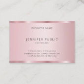 バラ金ゴールドカラーテンプレートモダンエレガントトレンディー 名刺 (裏面)