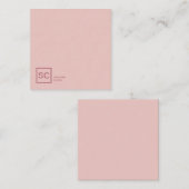 バラ金ゴールドカラープロフェッショナルガーリーモノグラム名 ノートカード (正面/裏面)