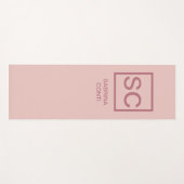 バラ金ゴールドカラープロフェッショナルシンプルモノグラム名 ヨガマット (正面(横))