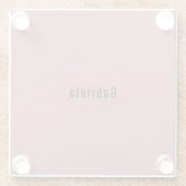 バラ金ゴールドカラープロフェッショナルトレンディープレモダンイン ガラスコースター (裏面)