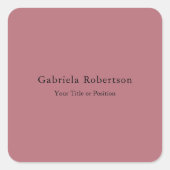 バラ金ゴールドカラープロフェッショナルトレンディープレモダンイン スクエアシール (正面)