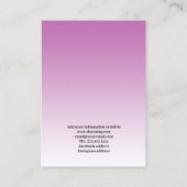 バラ金ゴールドカラー女かわいらしの子顔イヤリングカード 名刺 (裏面)