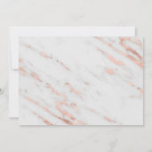 バラ金ゴールドカリグラフィマーブル婚約招待状 招待状 (裏面)