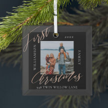 バラ金ゴールドカリグラフクリスマスニューホームフォト