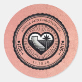 バラ金ゴールドカリフォルニアパスポート ラウンドシール (正面)