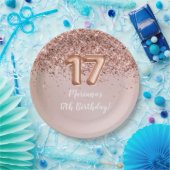 バラ金ゴールドガーリーキッズ17thバースデーパーティー ペーパープレート (パーティー)