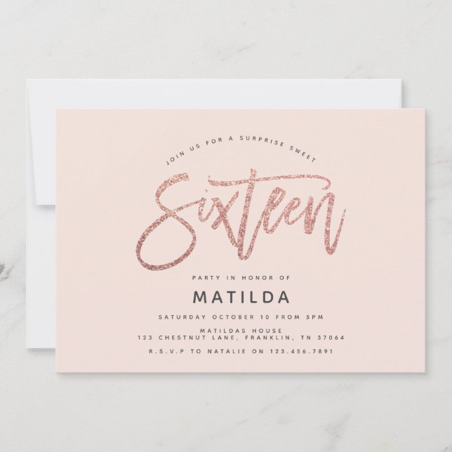 バラ金ゴールドガーリーグリッターサプライズ甘い16誕生日 (正面)