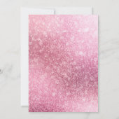 バラ金ゴールドガーリーグリッタースパークルガールズベビーシャワー 招待状 (裏面)