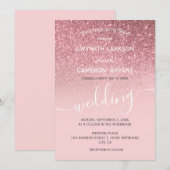 バラ金ゴールドガーリーグリッタースモダンクリプト 招待状 (正面/裏面)