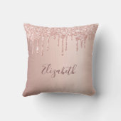 バラ金ゴールドガーリーグリッターピンクの金属名 クッション (裏面)