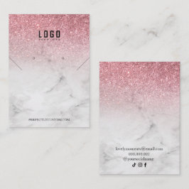 バラ金ゴールドガーリーグリッターモダンイヤリング 名刺