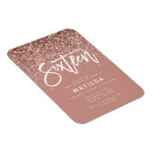 バラ金ゴールドガーリーグリッターモダンスウィート16誕生日 マグネット (右側)