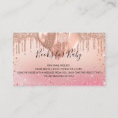 バラ金ゴールドガールバルーン赤ちゃんシャワーブックリクエスト エンクロージャーカード (正面)