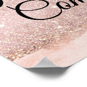 バラ金ゴールドガールファースト聖餐式ウェルカムサイン ポスター (角)