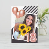 バラ金ゴールドガール写真18thバースデーパーティー 招待状 (スタンド正面)