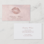 バラ金ゴールドキスオンバラ金ゴールド水色 名刺 (正面/裏面)