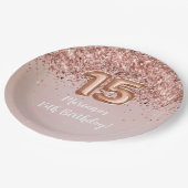 バラ金ゴールドキッガーリーズ15thバースデーパーティー紙 ペーパープレート (アングル)