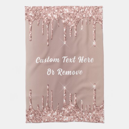 バラ金ゴールドキッチンタオルカスタム-文字 キッチンタオル (縦)