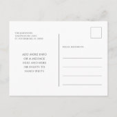 バラ金ゴールドキャップとタッセル赤面ピンクグラードパーティー インビテーションポストカード (裏面)