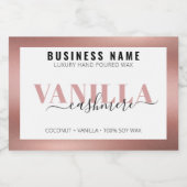 バラ金ゴールドキャンドルラベルテンプレートラグジュアリーラベル フードラベル (シングルラベル)