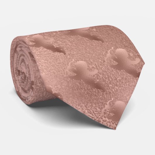 バラ金ゴールドキューピッドラブバレンタインデー ネクタイ (ロール)