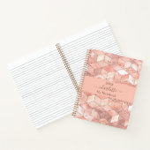 バラ金ゴールドキューブ大理石名グリッタースクリプト ノートブック (内部)