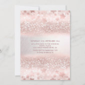 バラ金ゴールドキラキラのドレスのスターQuinceaenera Invita 招待状 (裏面)