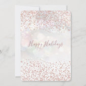 バラ金ゴールドキラキラ雪の結晶クリスマスパーティー 招待状 (裏面)