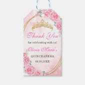 バラ金ゴールドキンセアニェラ恋しく思クリン15アノス誕生日 ギフトタグ (正面)