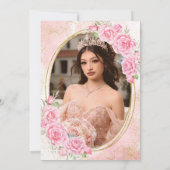 バラ金ゴールドキンセアニェラ恋しく思クリン15アノス誕生日 サンキューカード (裏面)