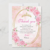 バラ金ゴールドキンセアニェラ恋しく思クリン15アノス誕生日 サンキューカード (正面)