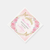 バラ金ゴールドキンセアニェラ恋しく思クリン15アノス誕生日 スタンダードカクテルナプキン (角)