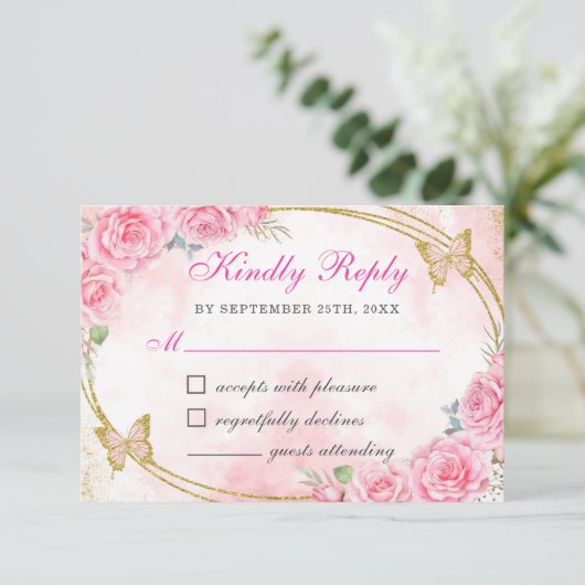 バラ金ゴールドキンセアニェラ恋しく思クリン15アノス誕生日 出欠カード (スタンド正面)