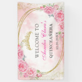 バラ金ゴールドキンセアニェラ恋しく思クリン15アノス誕生日 横断幕 (縦)