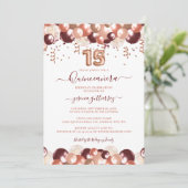 バラ金ゴールドキンセアニラグリッターバルーンフォト 招待状 (スタンド正面)