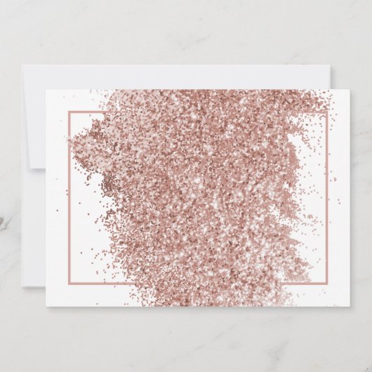 バラ金ゴールドキンセニェラカスタム写真誕生パーティー 招待状 (裏面)