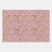 バラ金ゴールドギフトラップパック ラッピングペーパーシート (正面3)