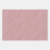 バラ金ゴールドギフトラップパック ラッピングペーパーシート (正面)