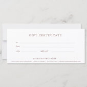 バラ金ゴールドギフト券エレガントシンプル (裏面)