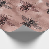 バラ金ゴールドクイーンビー ラッピングペーパー (角)