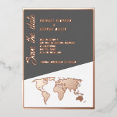 バラ金ゴールドクラウド9 destination safe日付 箔招待状 (正面)
