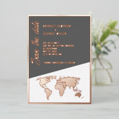 バラ金ゴールドクラウド9 destination safe日付 箔招待状 (立ち正面)
