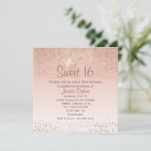 バラ金ゴールドクラウンスウィート16誕生日招待状 招待状 (スタンド正面)