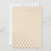 バラ金ゴールドクラウン赤面ピンクフローラガールシャワー 招待状 (裏面)