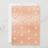 バラ金ゴールドクラウン金ゴールドスウィート16誕生日招待状 招待状 (裏面)