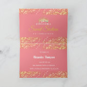 バラ金ゴールドクラウンSweet sixteenお祝い 招待状 (内部)